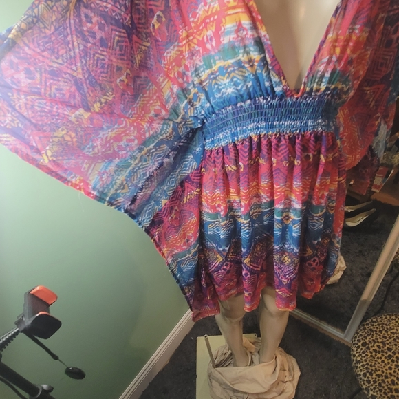 Jessica Simspon Multicolor Cutout Swimsuit Coverup - Picture 8 of 12